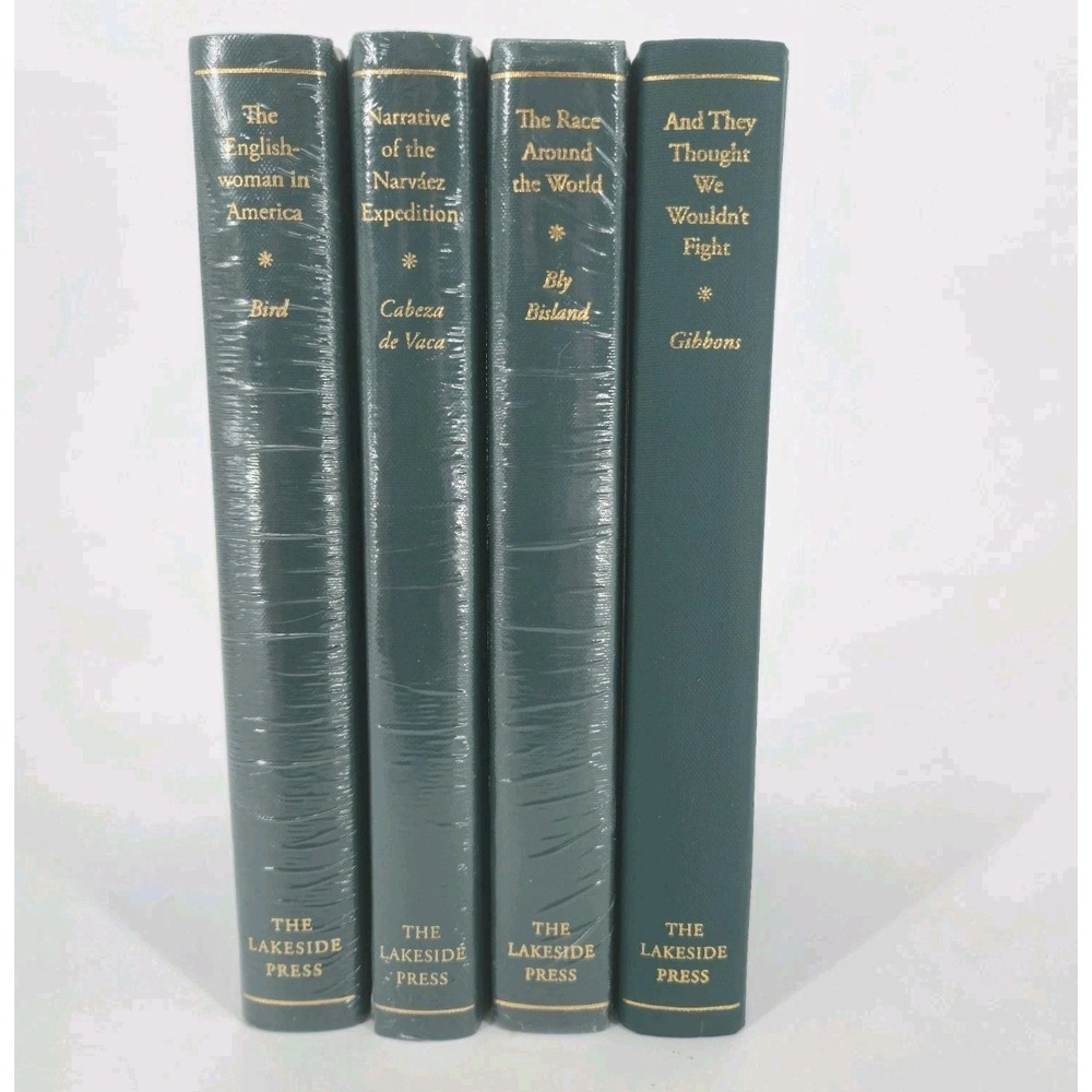 Lakeside Classics R.R. Donnelley 4 Book Lot Green Hardcover Sealed 2012-2015 7x5